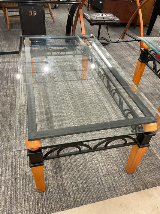 Half Moon Glass Coffee Table