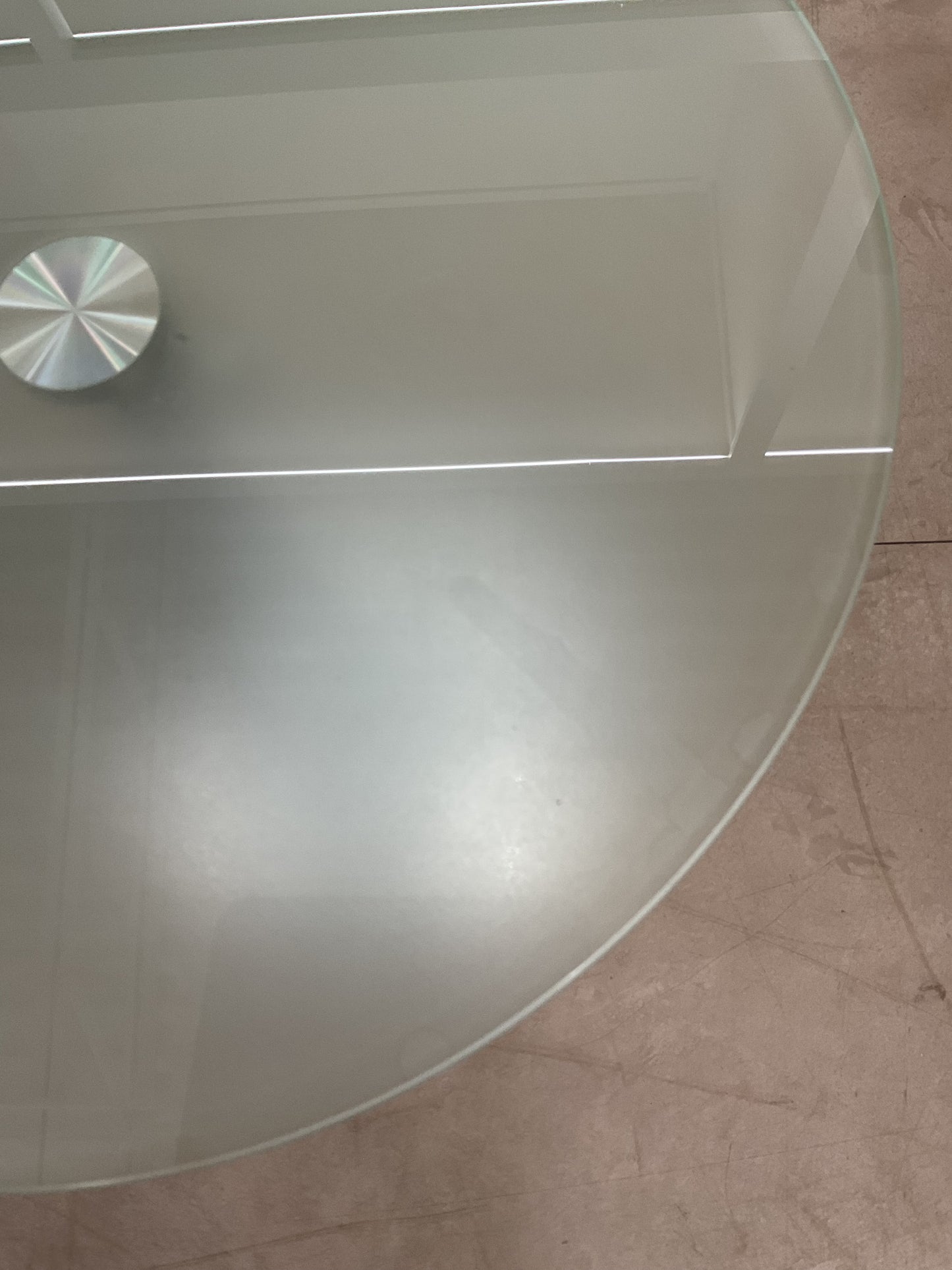 Fogged Glass End Table