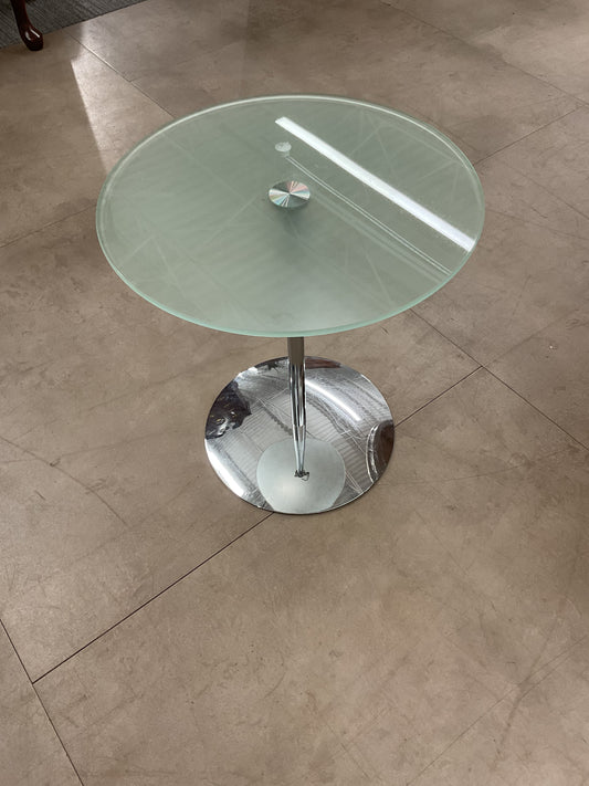 Fogged Glass End Table