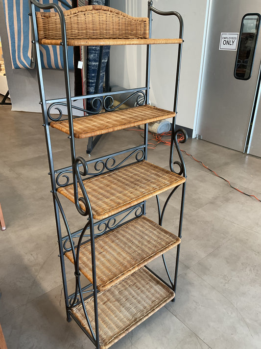 Wicker Shelving Unit