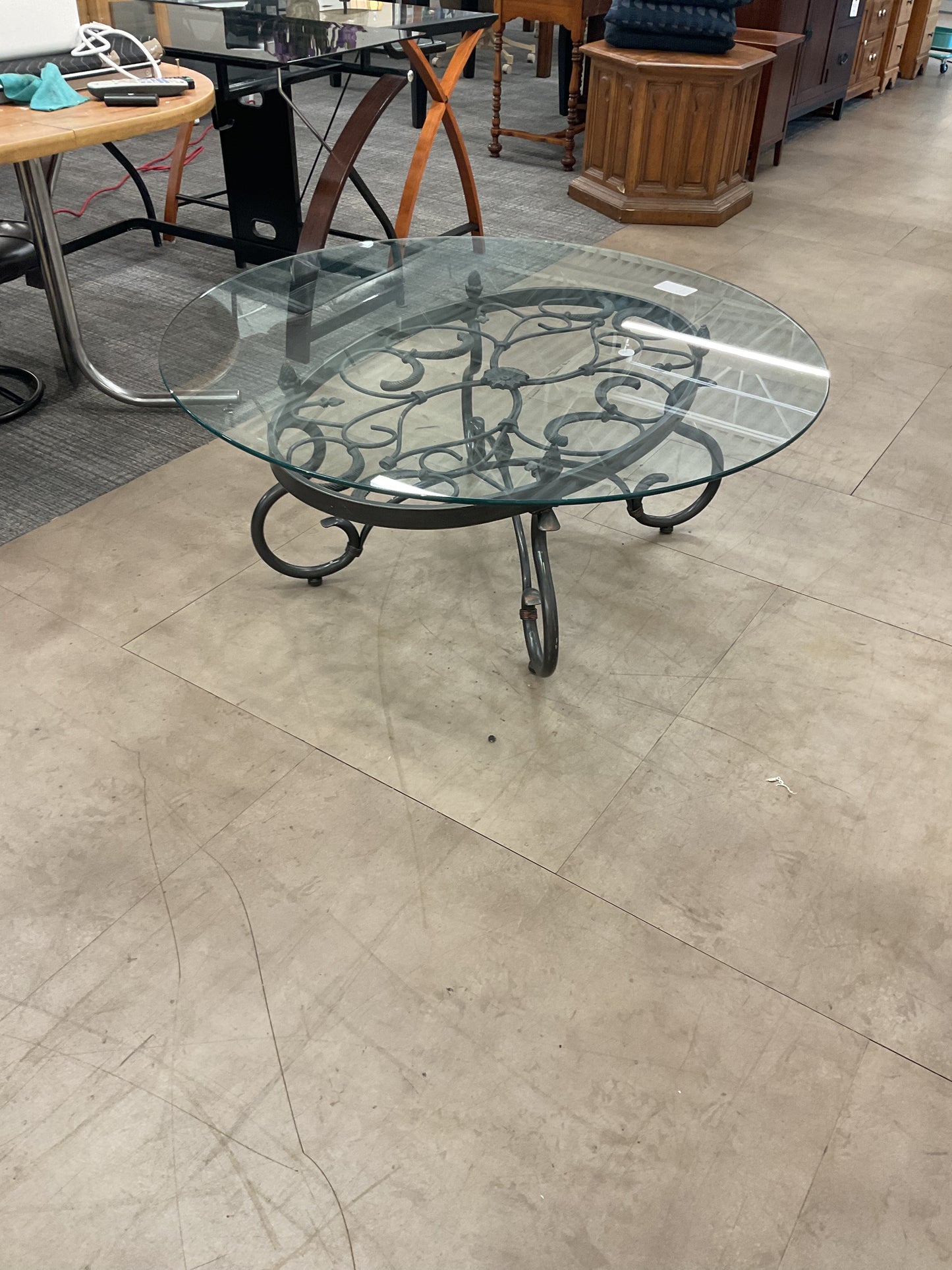 Glass Top Java Table