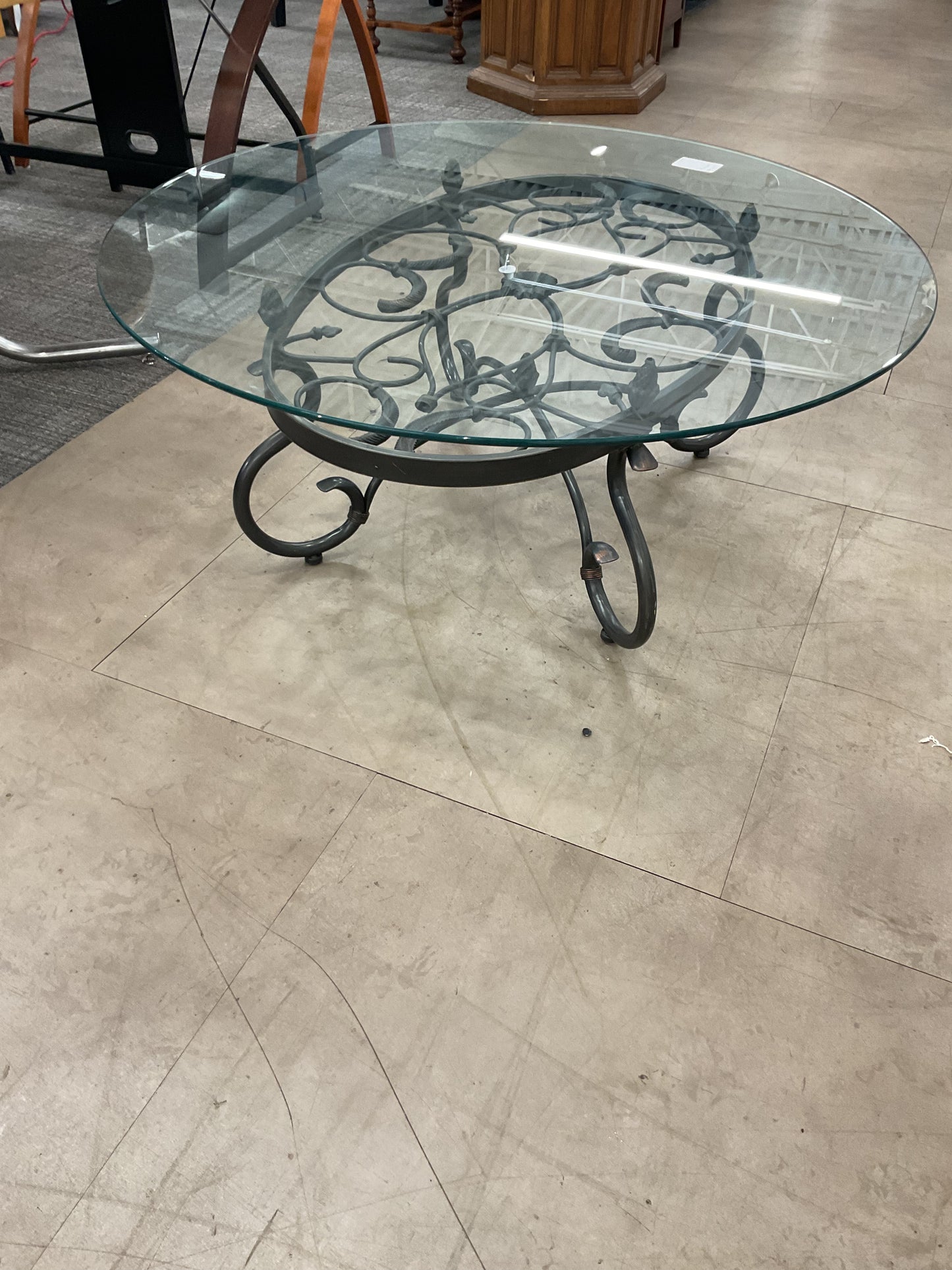 Glass Top Java Table