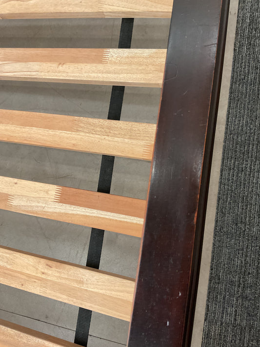 Dark Stained King Bed Frame (B171)
