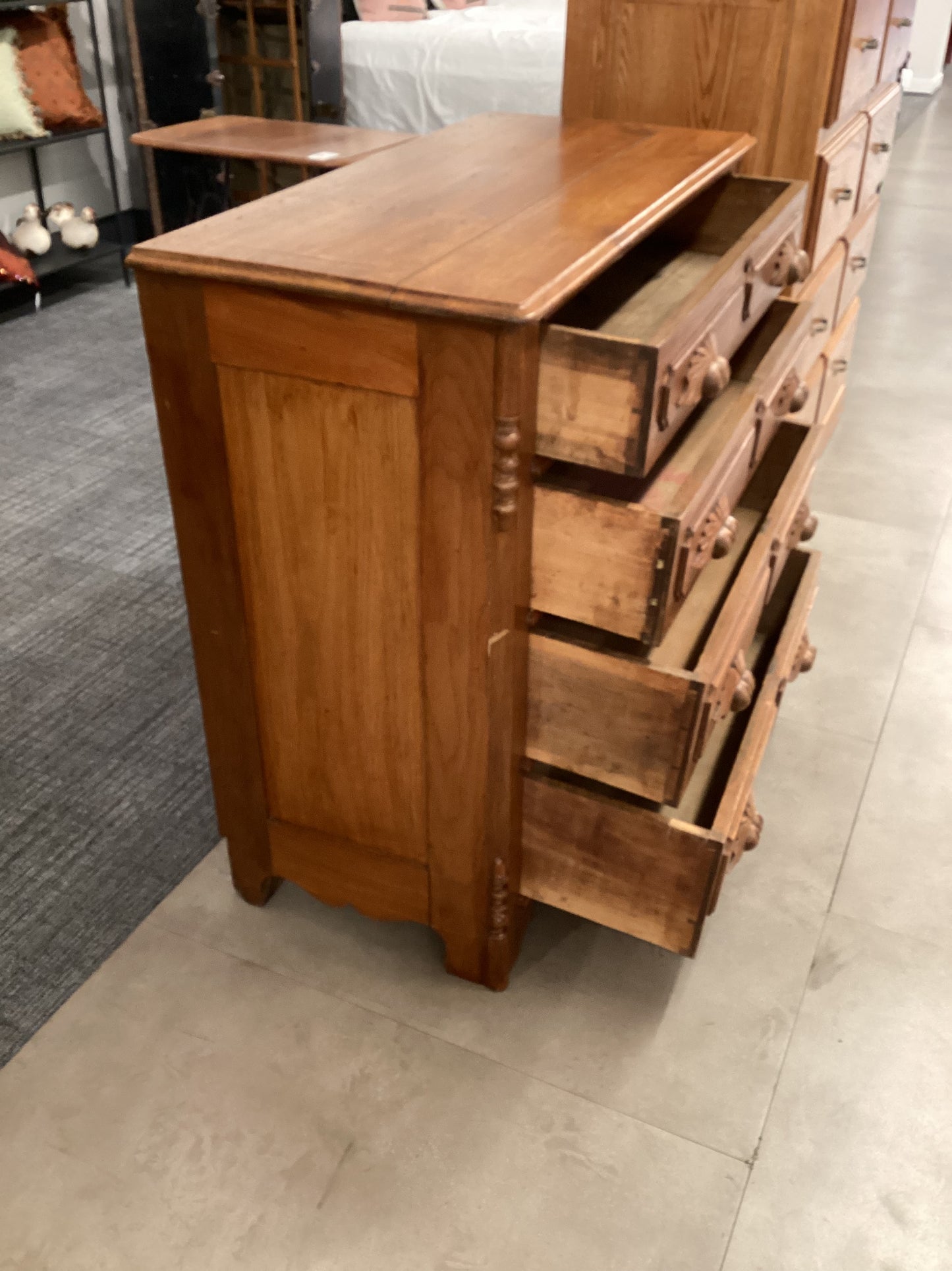 Victorian Walnut Antique Dresser