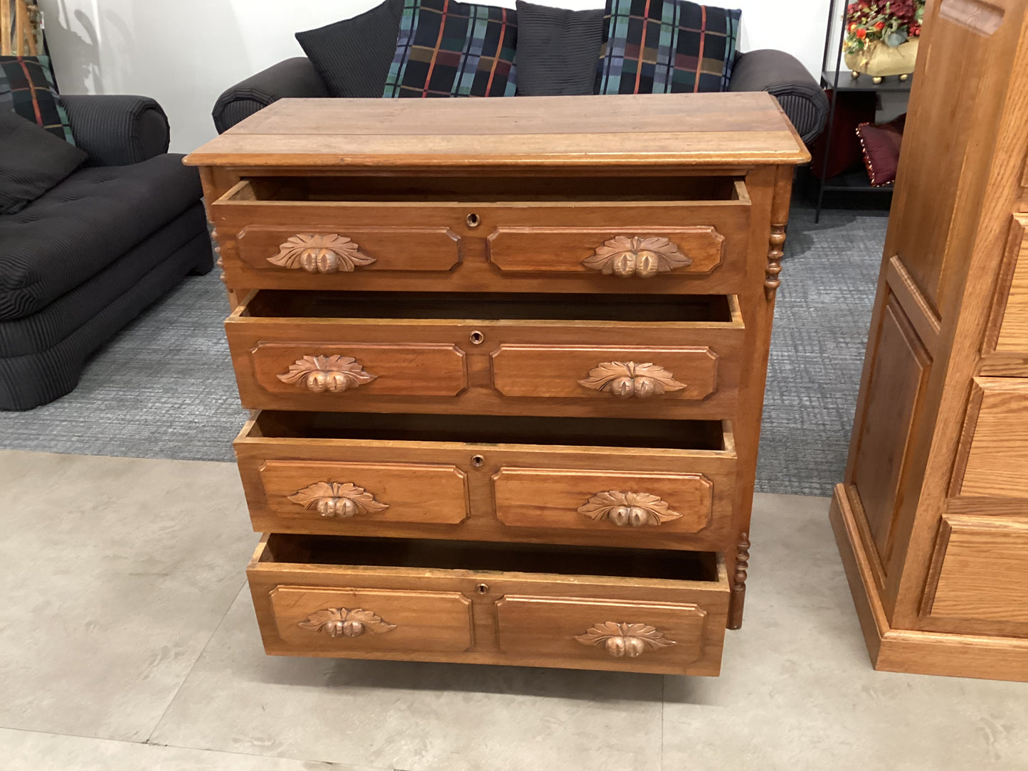 Victorian Walnut Antique Dresser