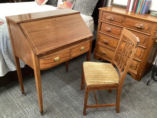 Vintage secretary desk with chair