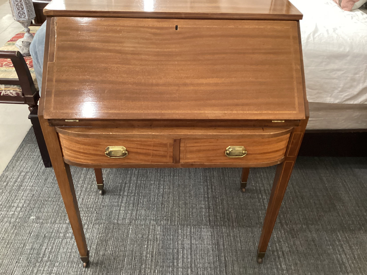 Vintage secretary desk with chair