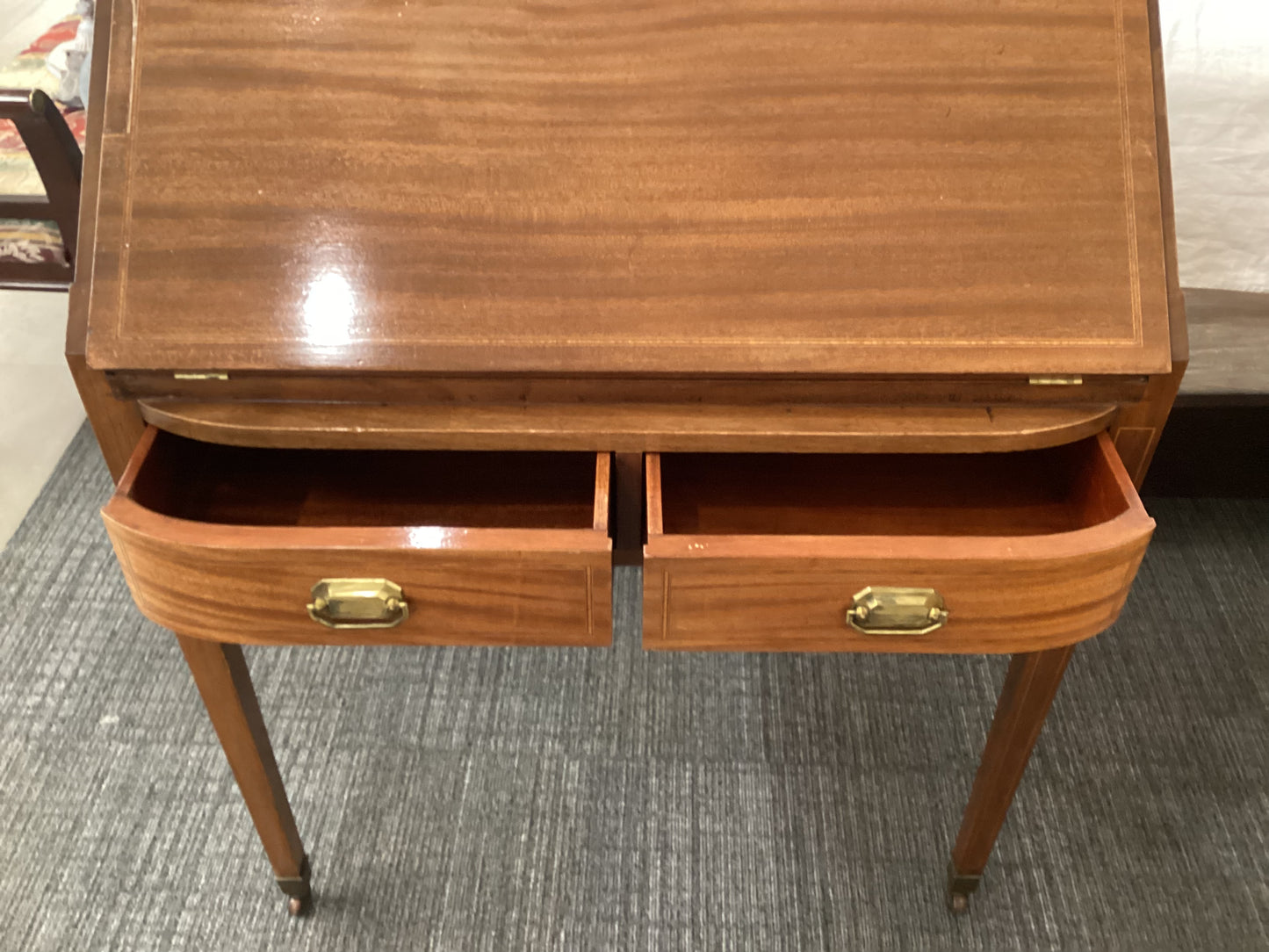 Vintage secretary desk with chair