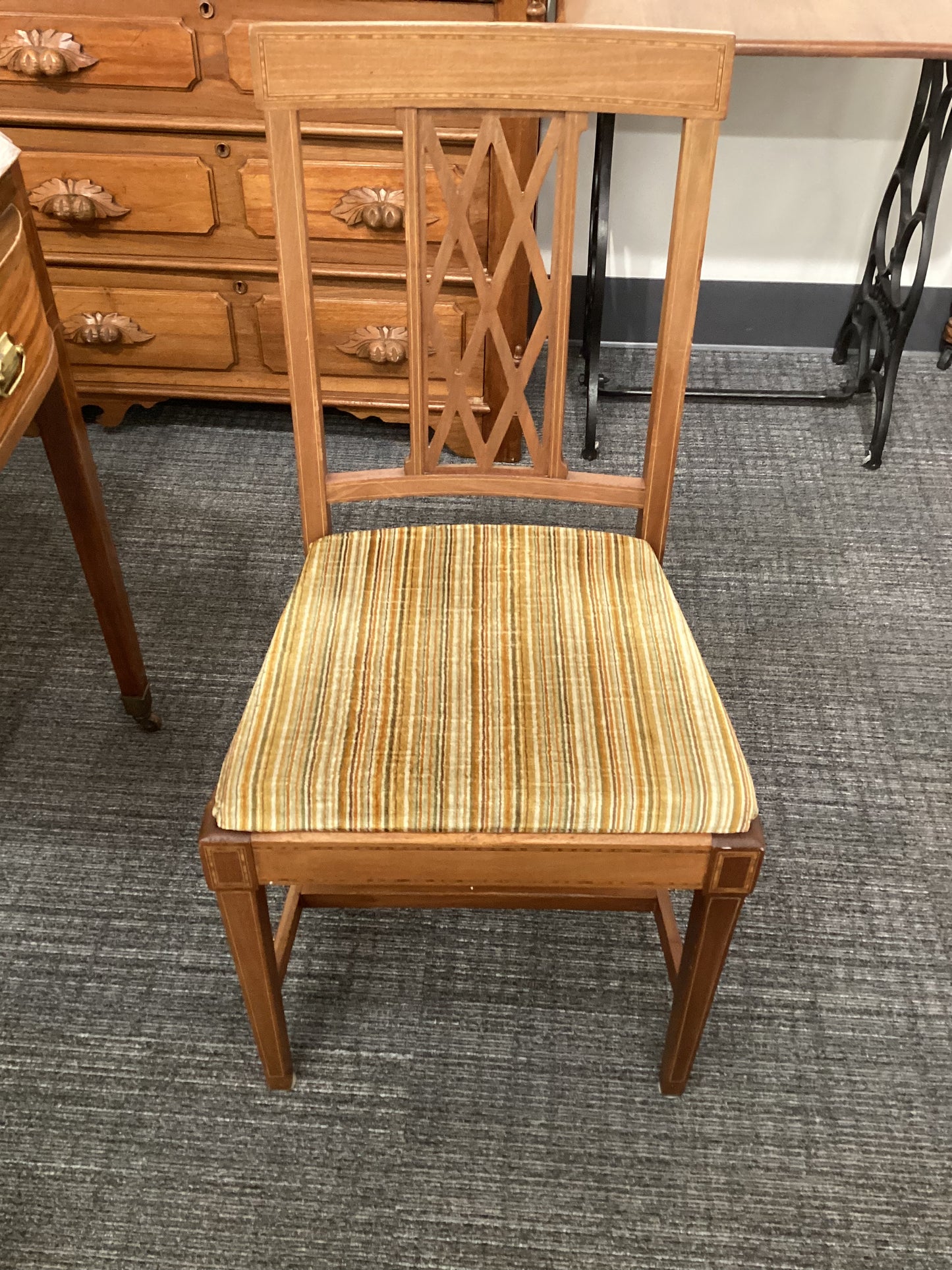 Vintage secretary desk with chair