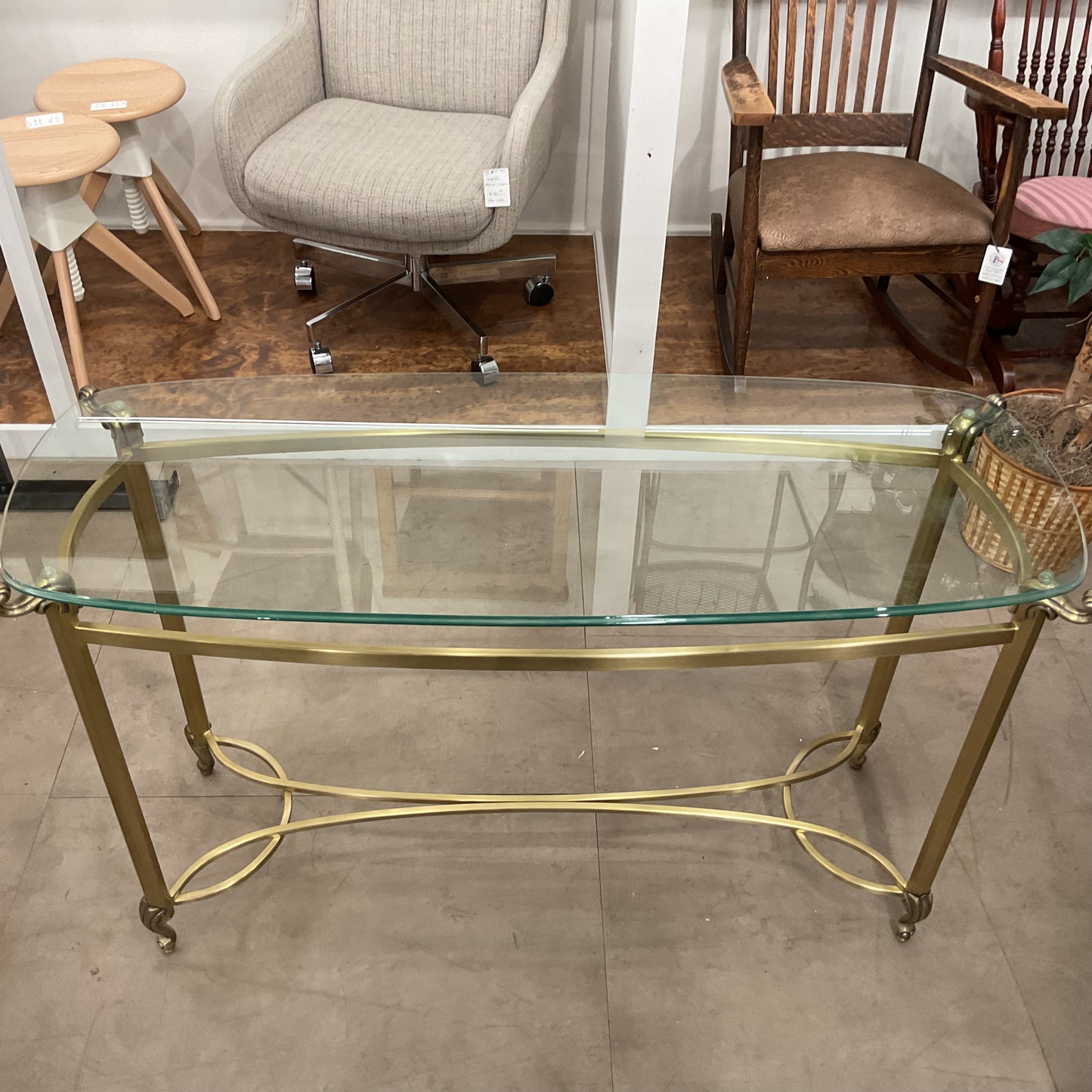 Gold Console Table