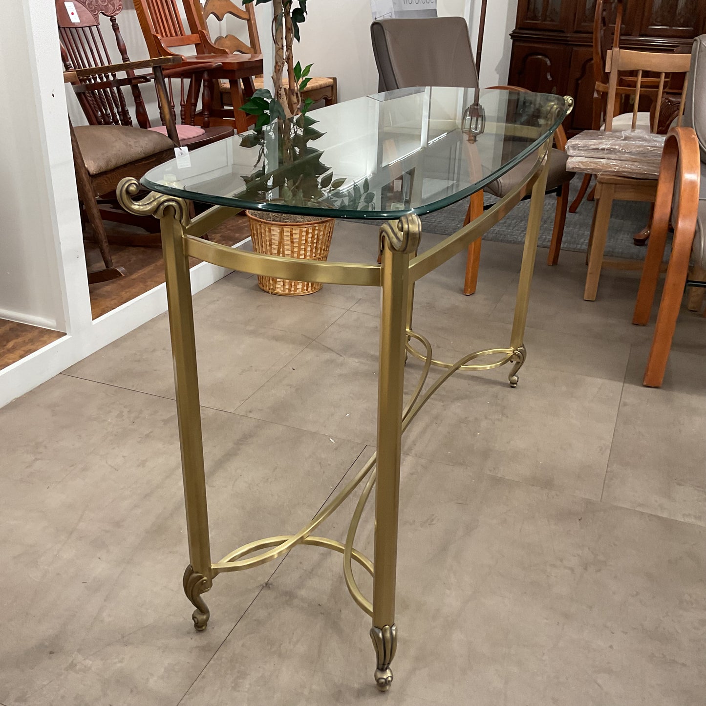 Gold Console Table