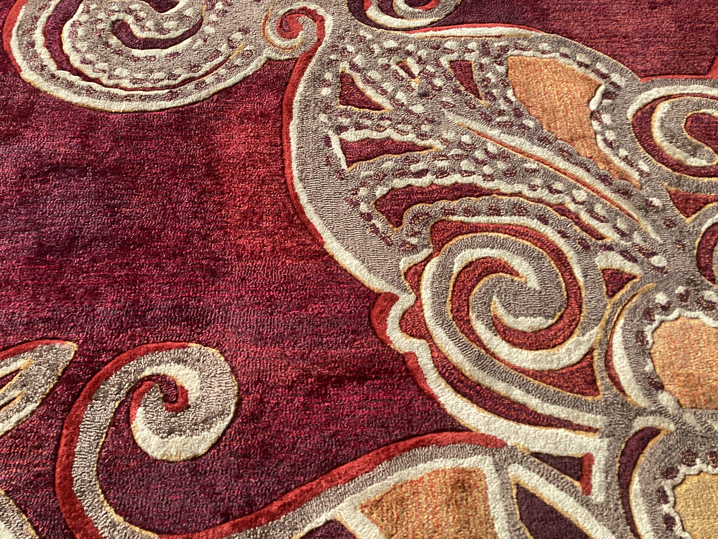 large maroon rug