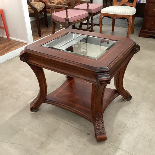 Glass Top Accent Table