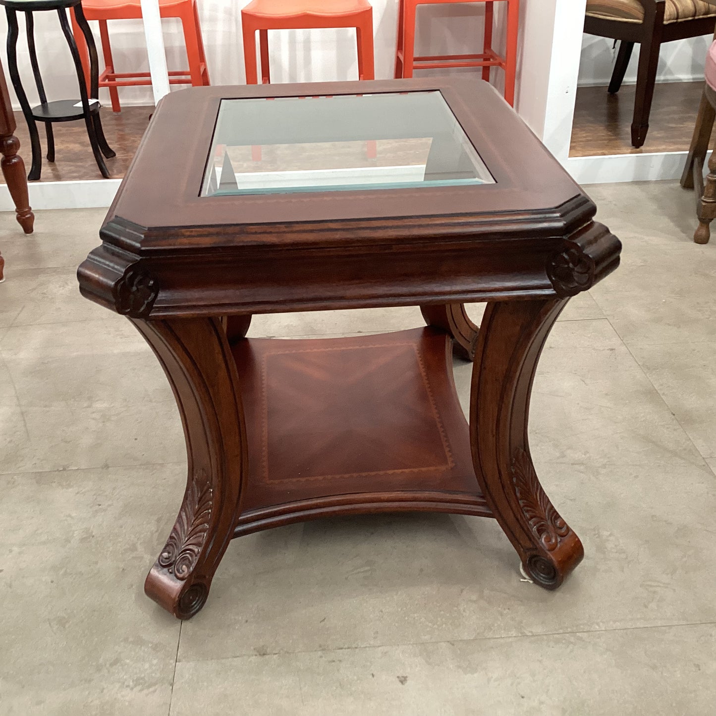 Glass Top Accent Table