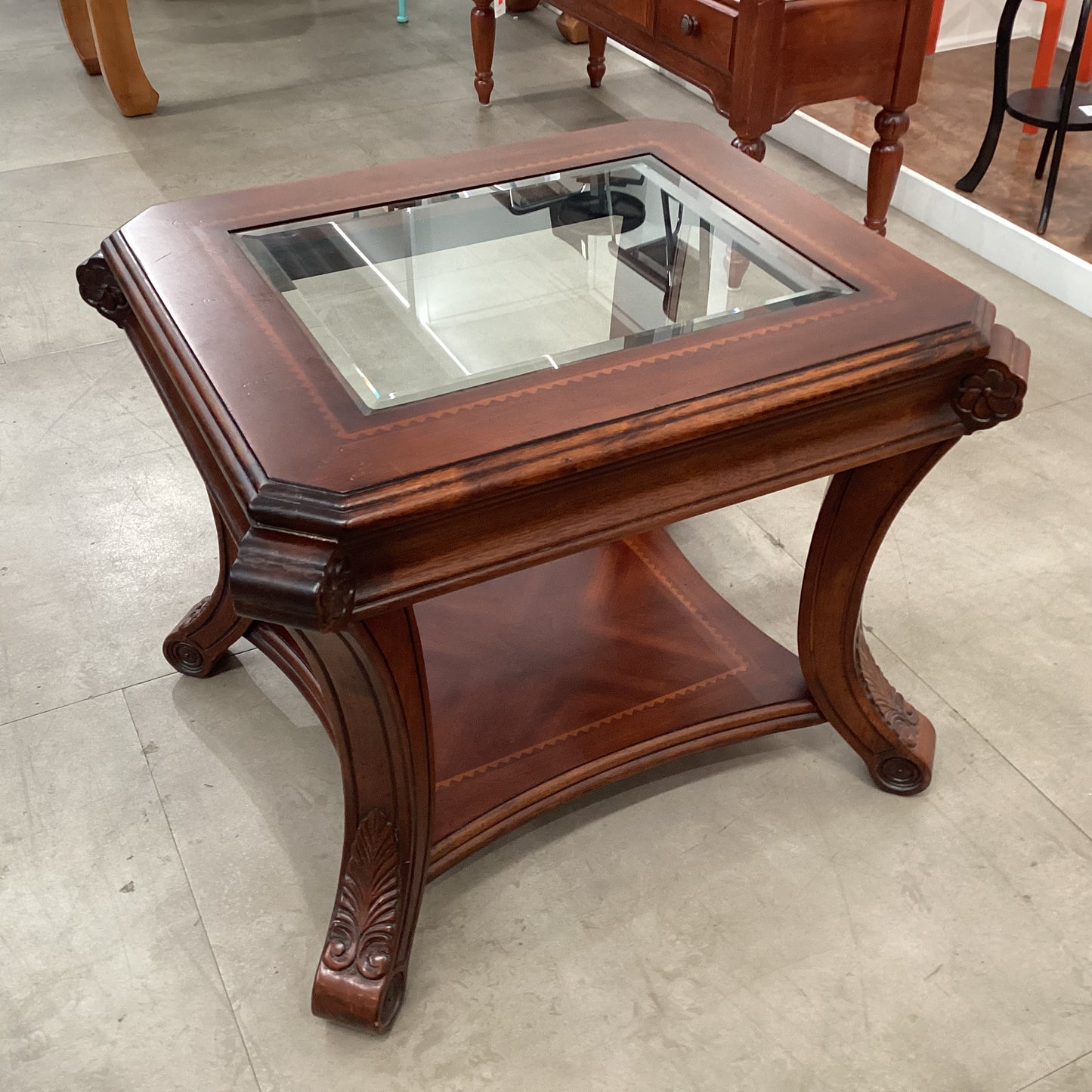 Glass Top Accent Table