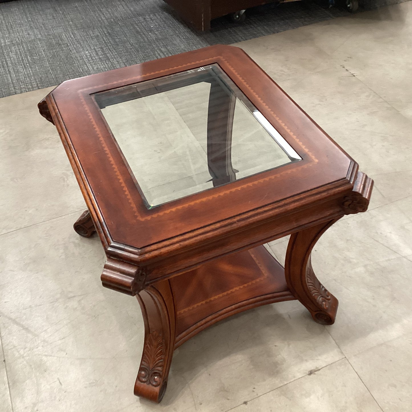 Glass Top Accent Table