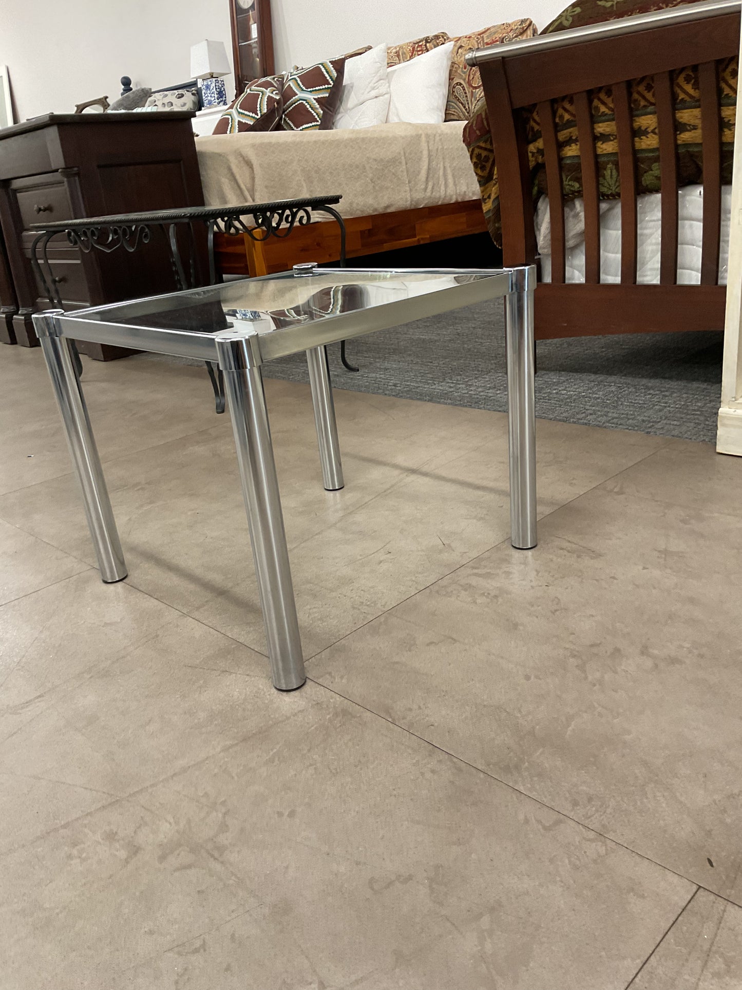 Mini Silver Side Table
