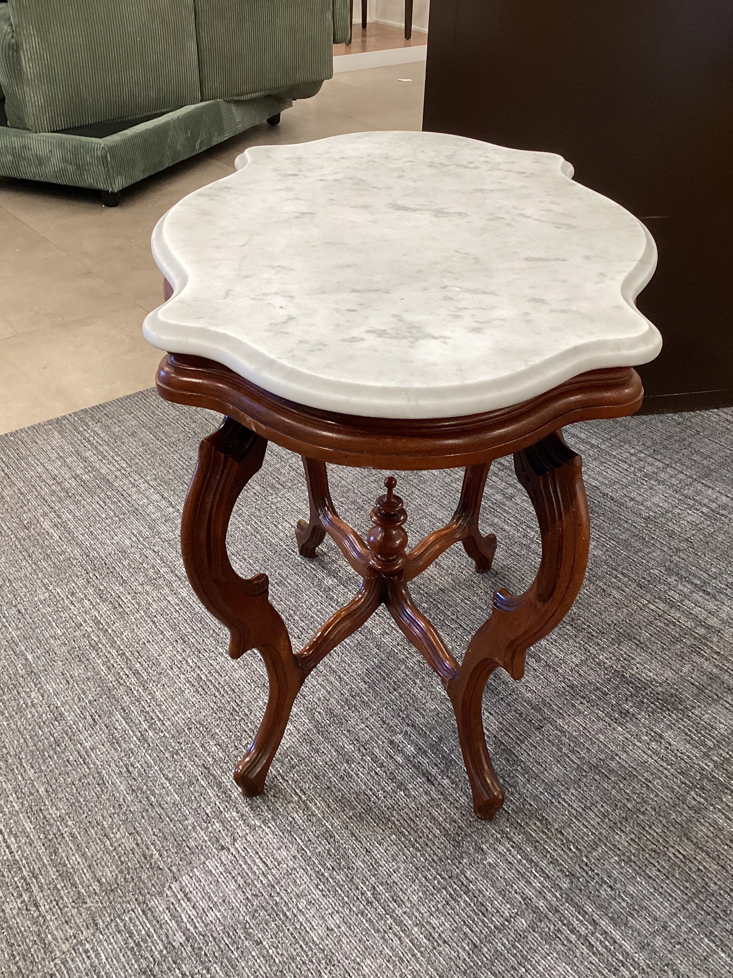 Victorian Marble Turtle Top Parlor Table