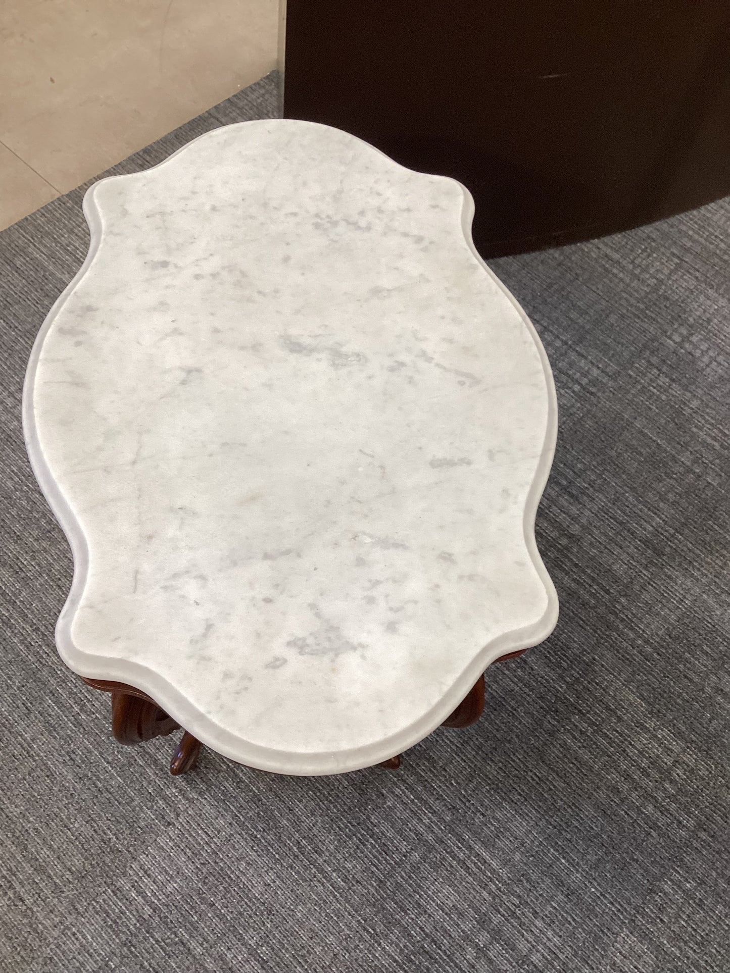 Victorian Marble Turtle Top Parlor Table