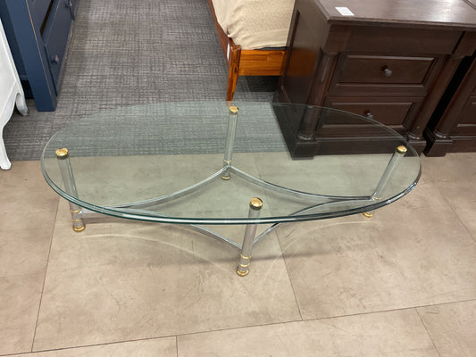 Oval Glass Coffee Table