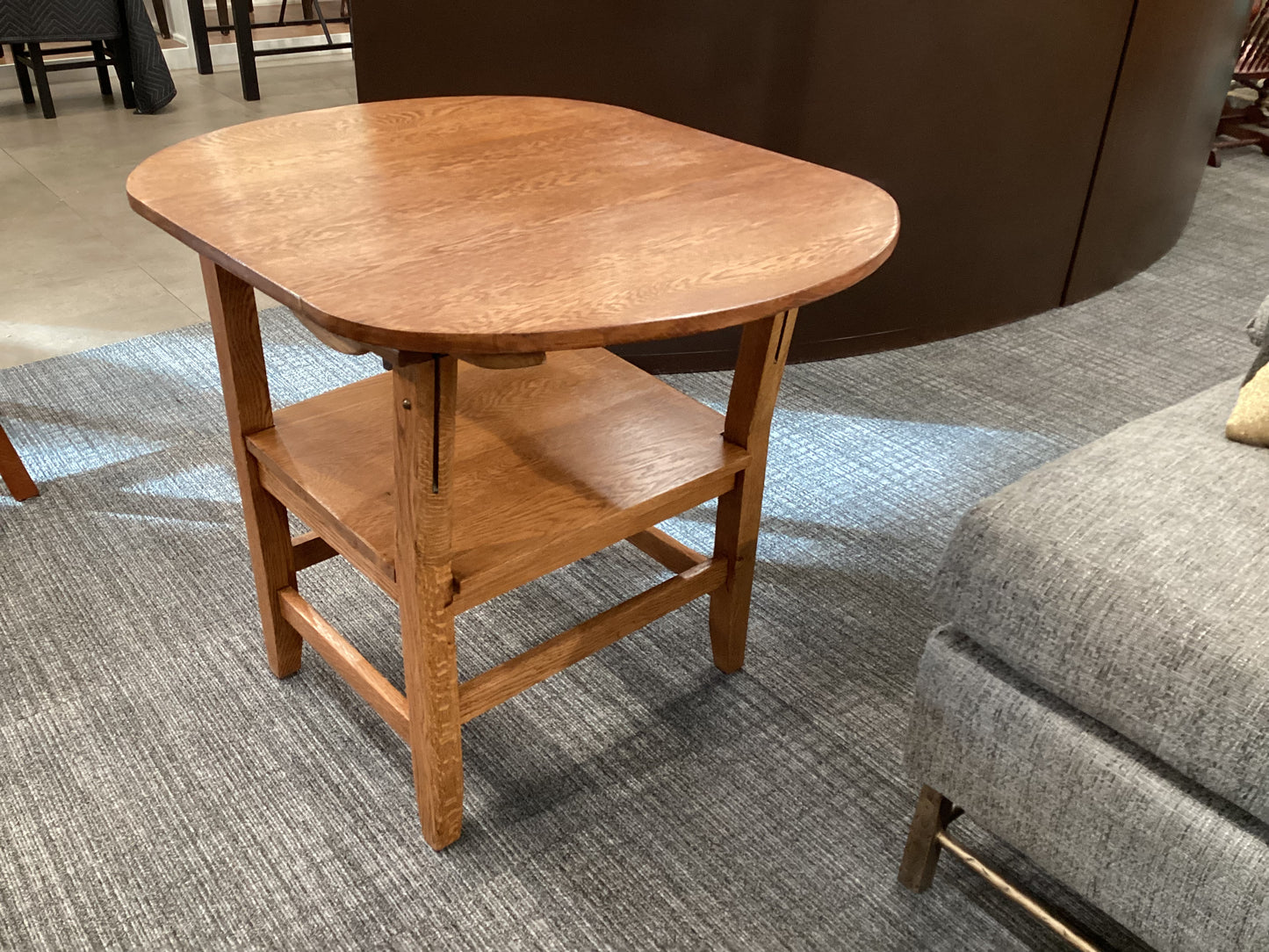 Antique Oak convertible chair/table