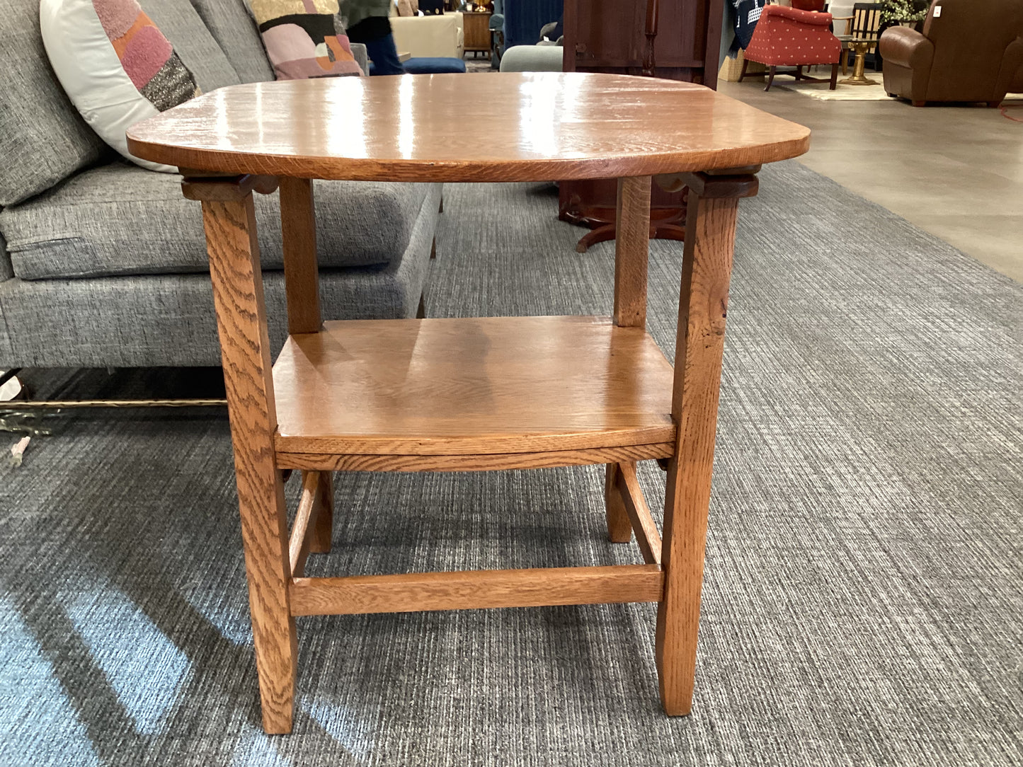 Antique Oak convertible chair/table