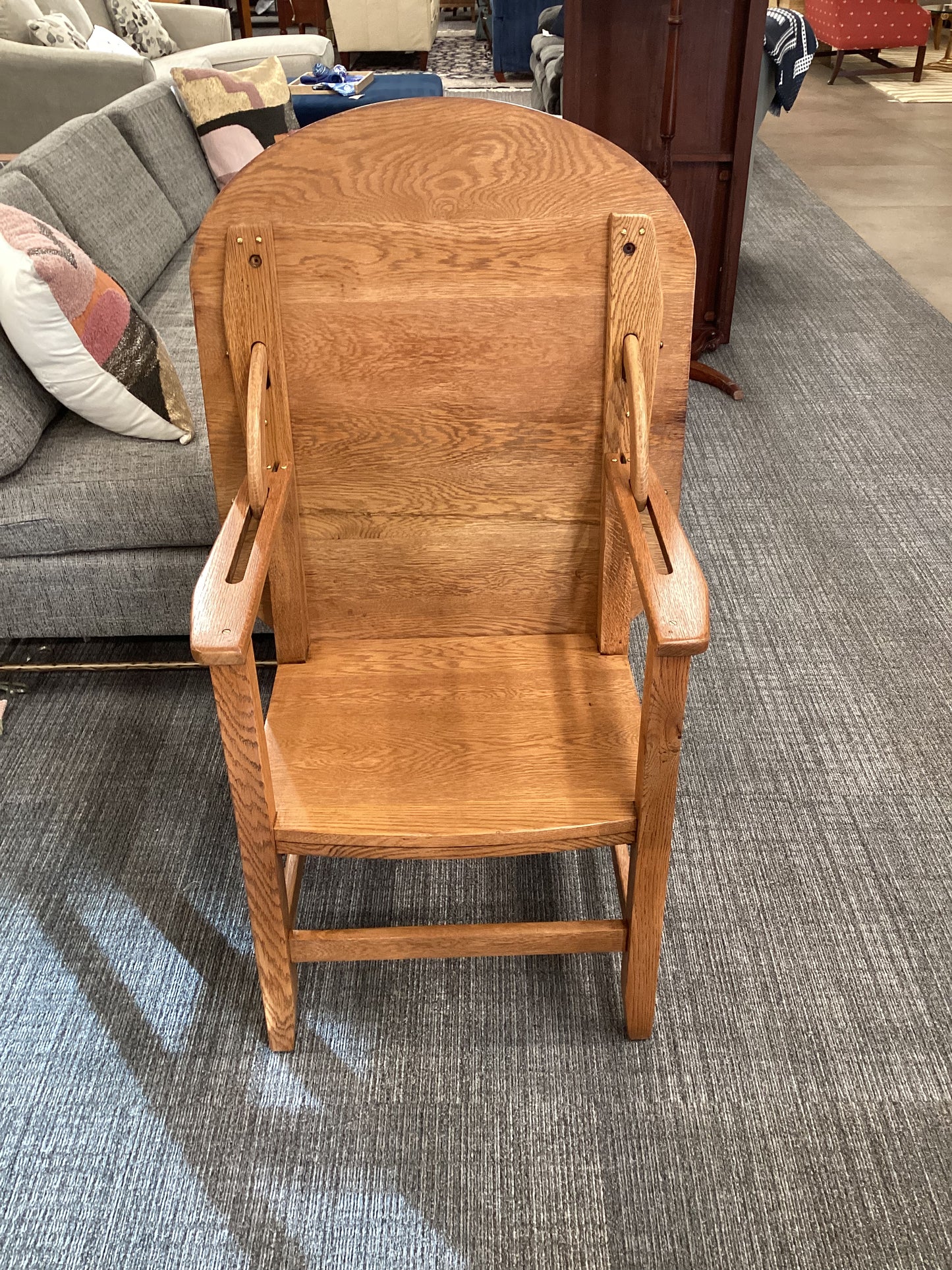 Antique Oak convertible chair/table