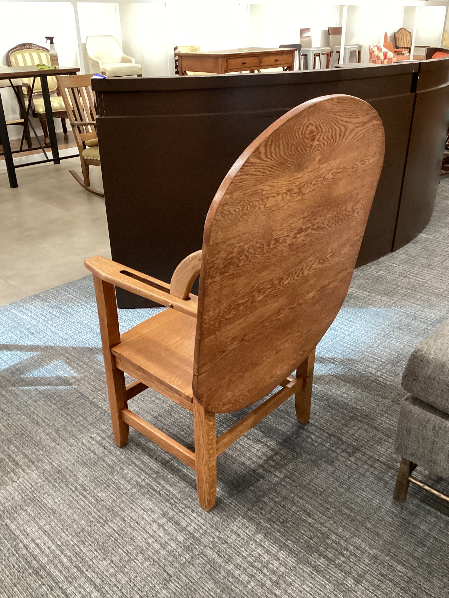 Antique Oak convertible chair/table