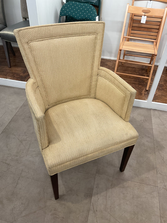 Blonde Straight Wing Arm Chair