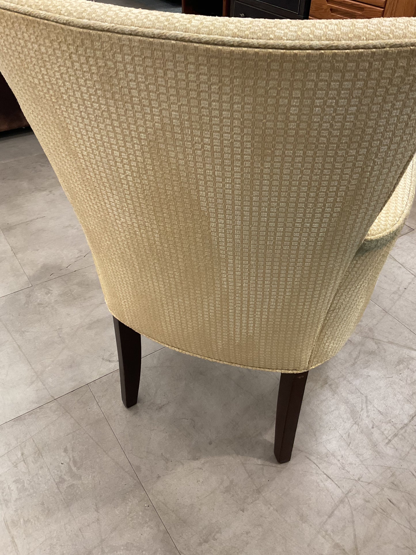 Blonde Straight Wing Arm Chair