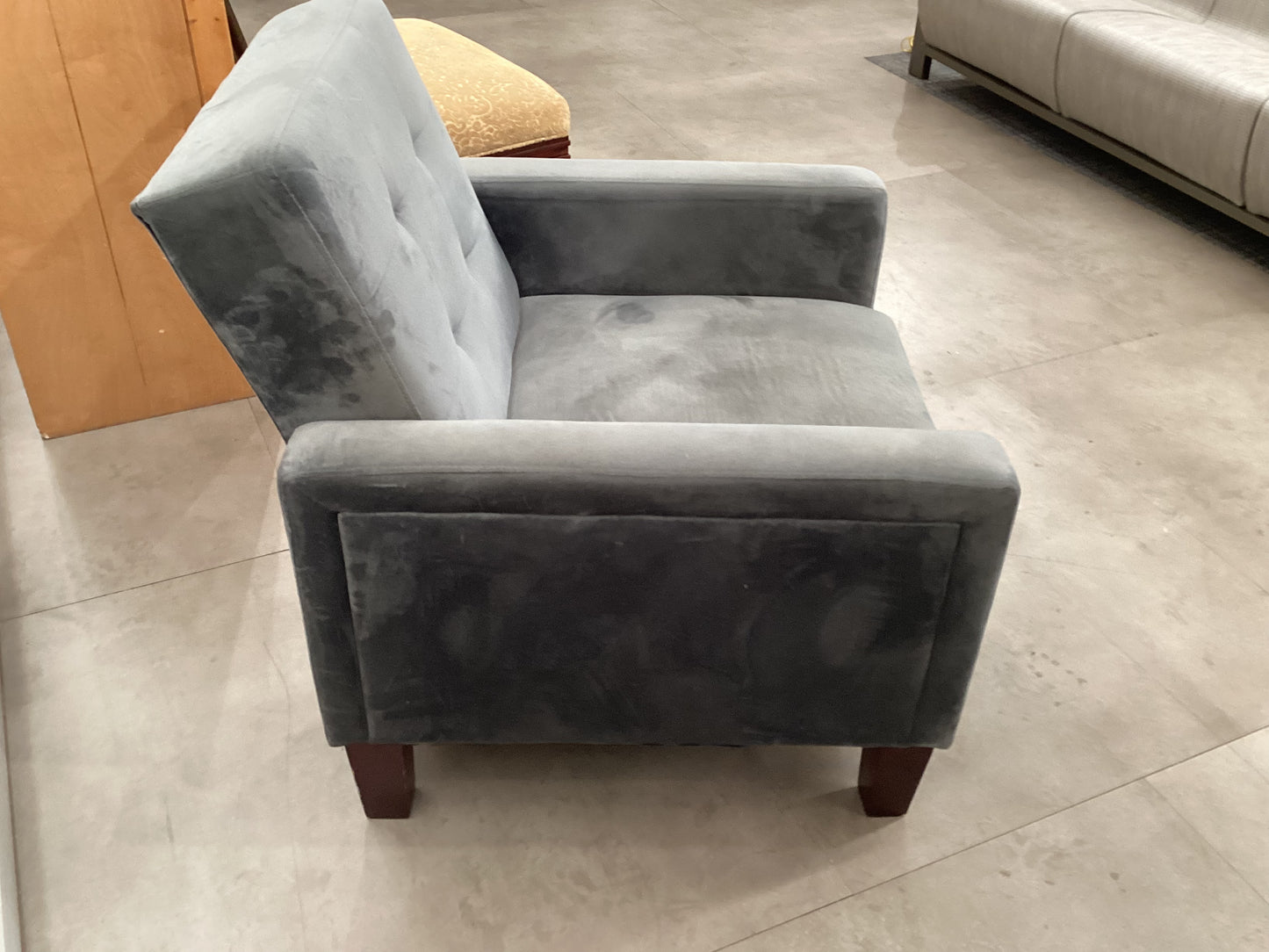 Gray Velvet Chair