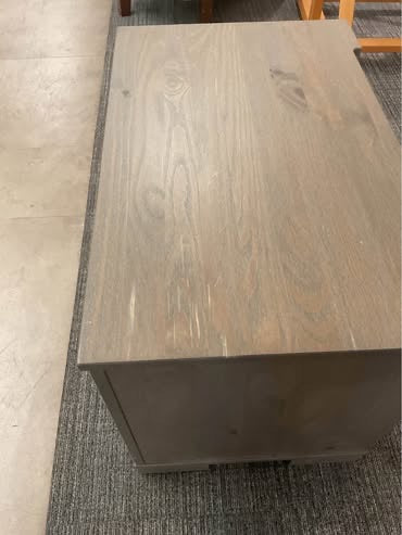 Gray 2-Drawer Nightstand