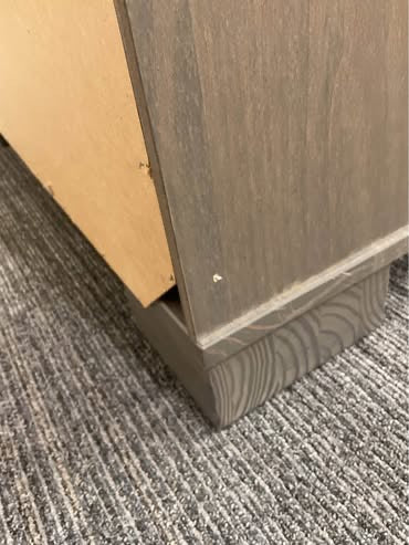 Gray 2-Drawer Nightstand