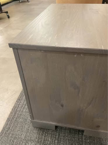 Gray 2-Drawer Nightstand