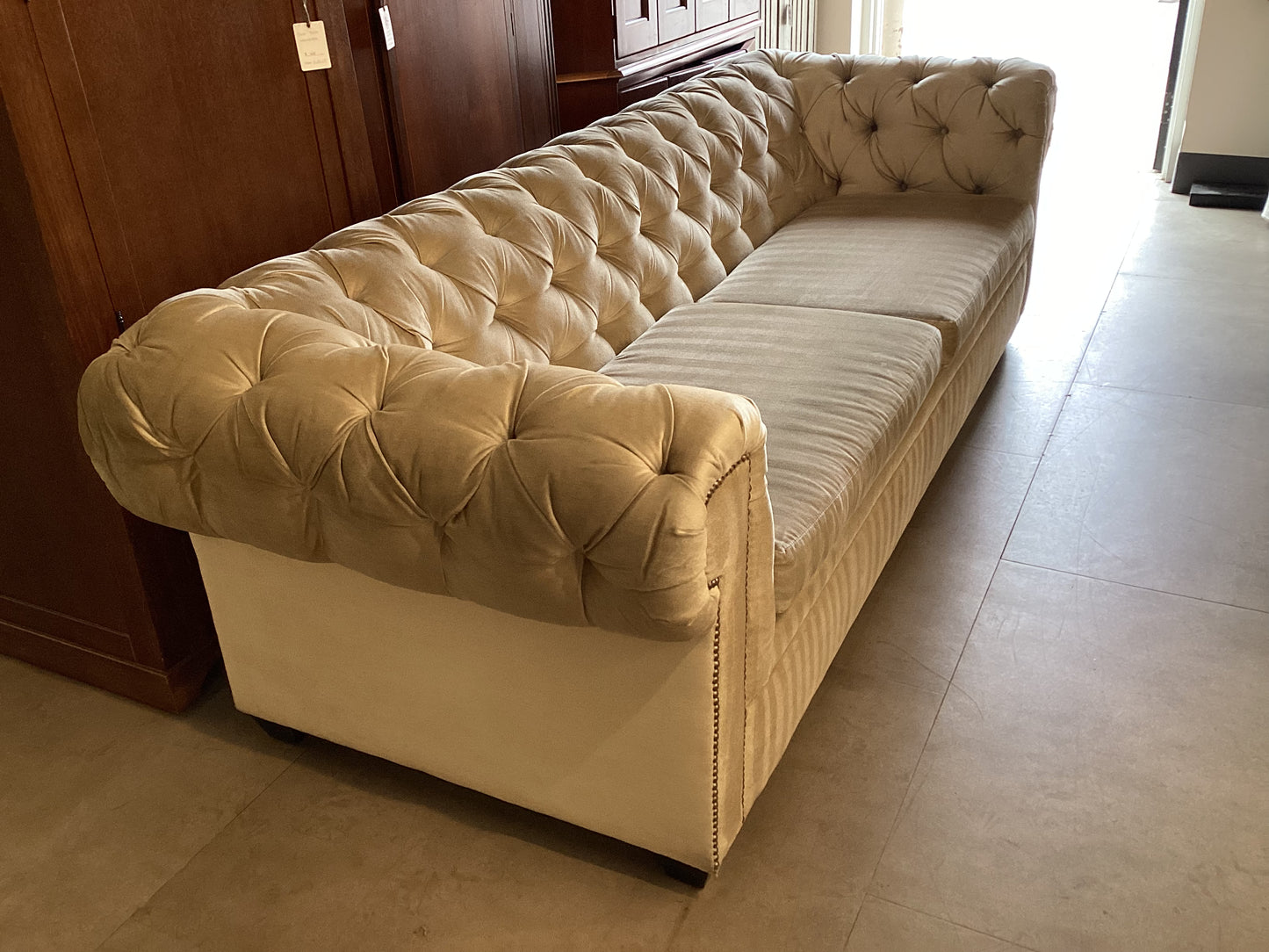 French Beige Chesterfield Sofa