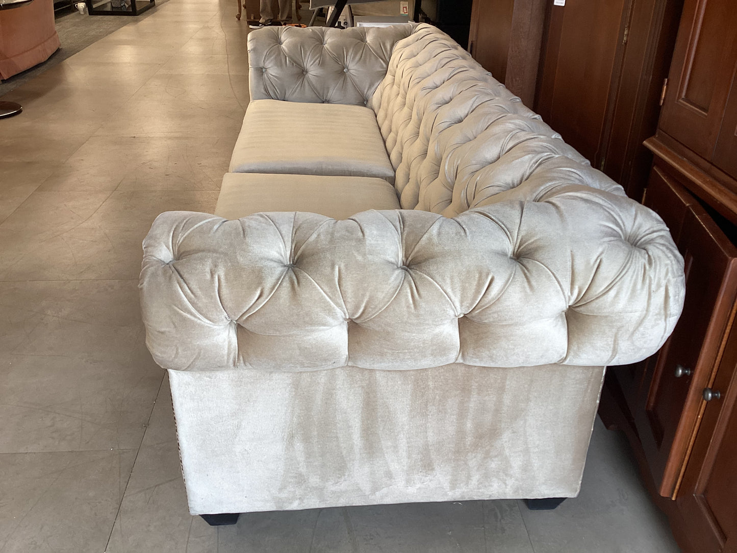 French Beige Chesterfield Sofa