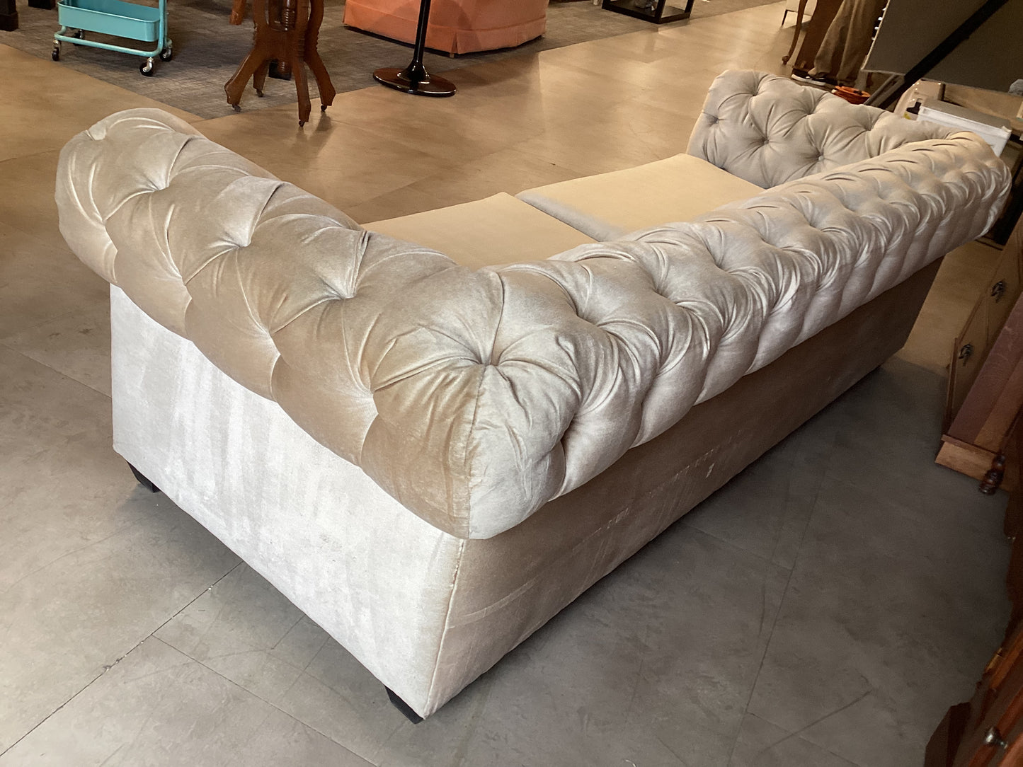 French Beige Chesterfield Sofa