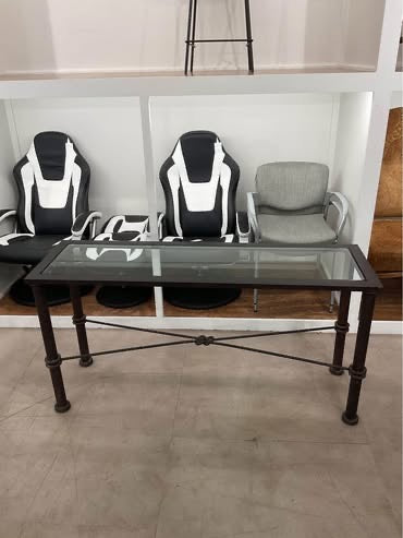 Iron And Glass Table