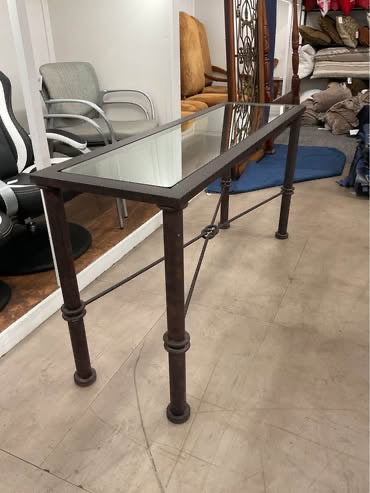 Iron And Glass Table