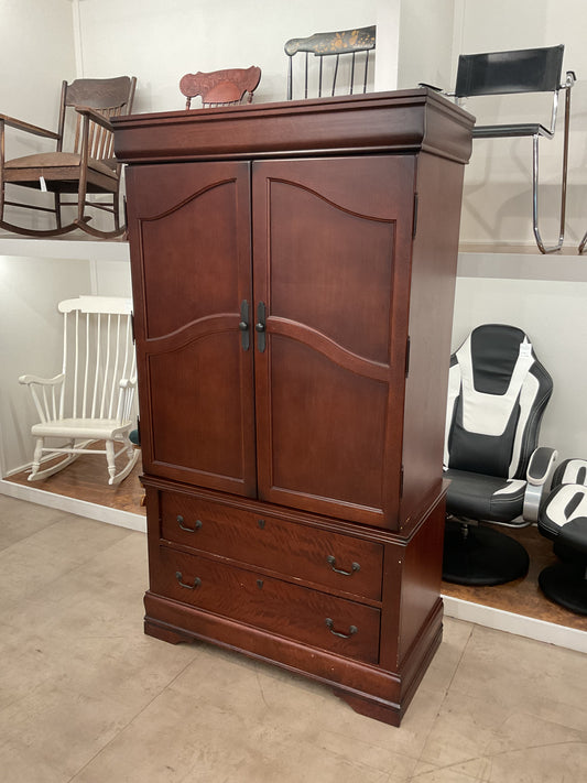 Dark Brown 2 Piece Armoire