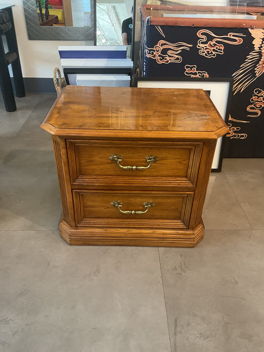 Gold Wood Nightstand