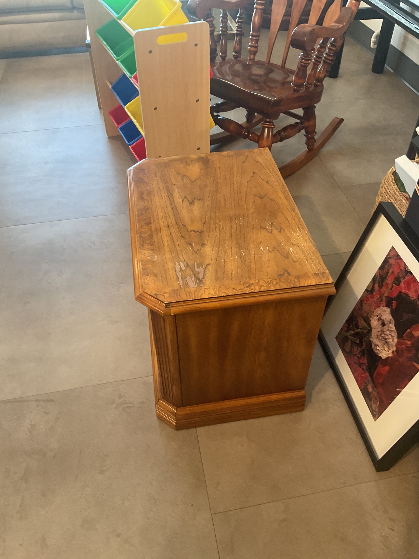 Gold Wood Nightstand