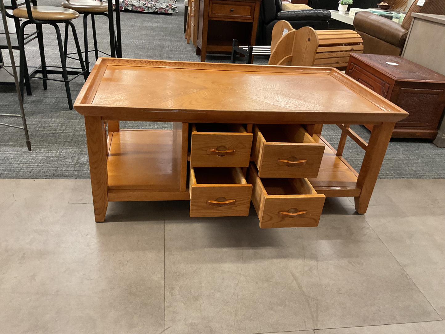 4 Drawer Maple Coffee Table