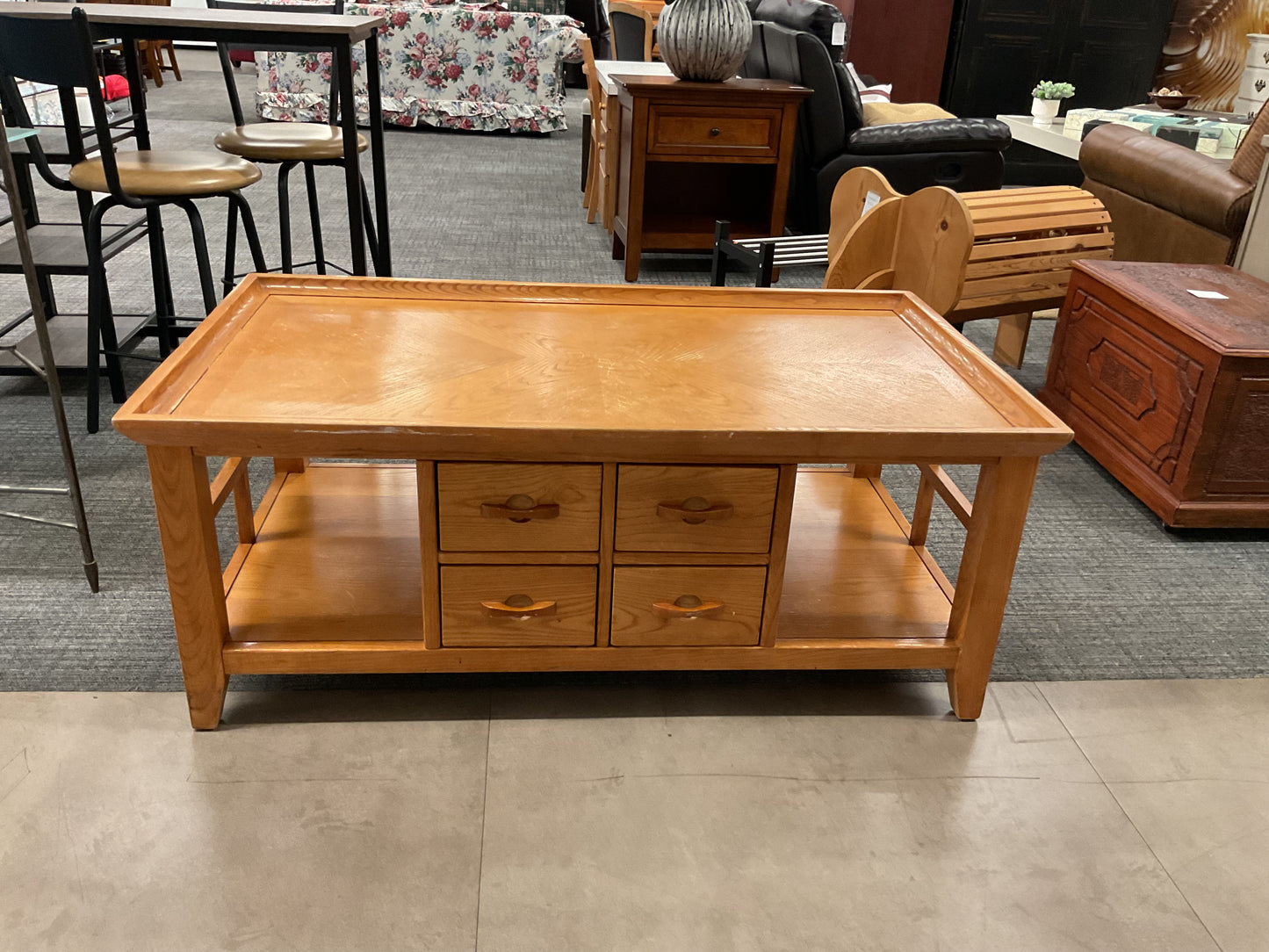 4 Drawer Maple Coffee Table
