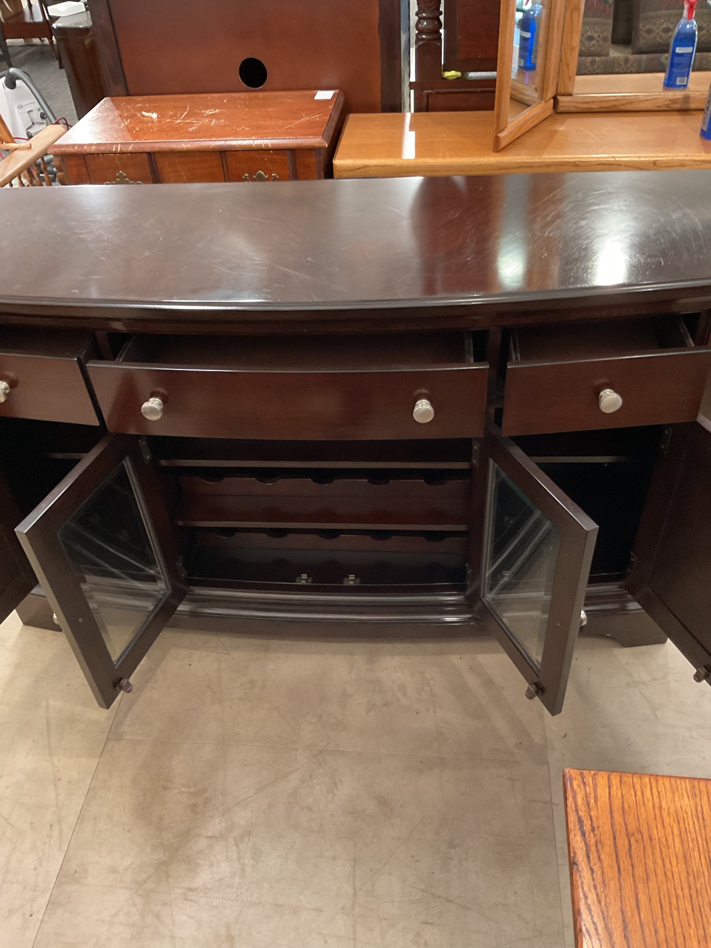 Dark Wood Side Board