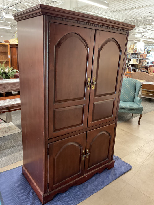 Tall Brown Media Console