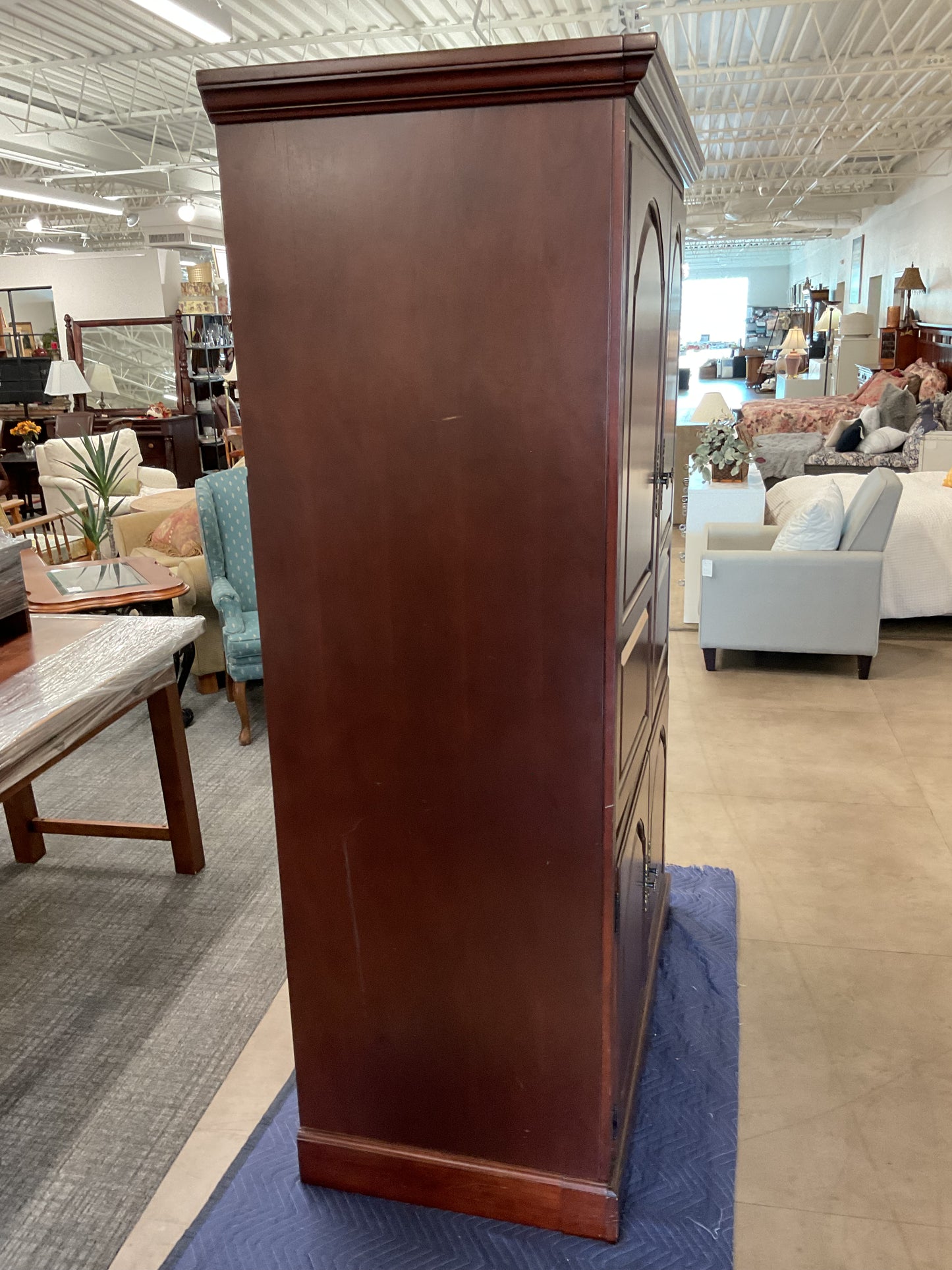 Tall Brown Media Console