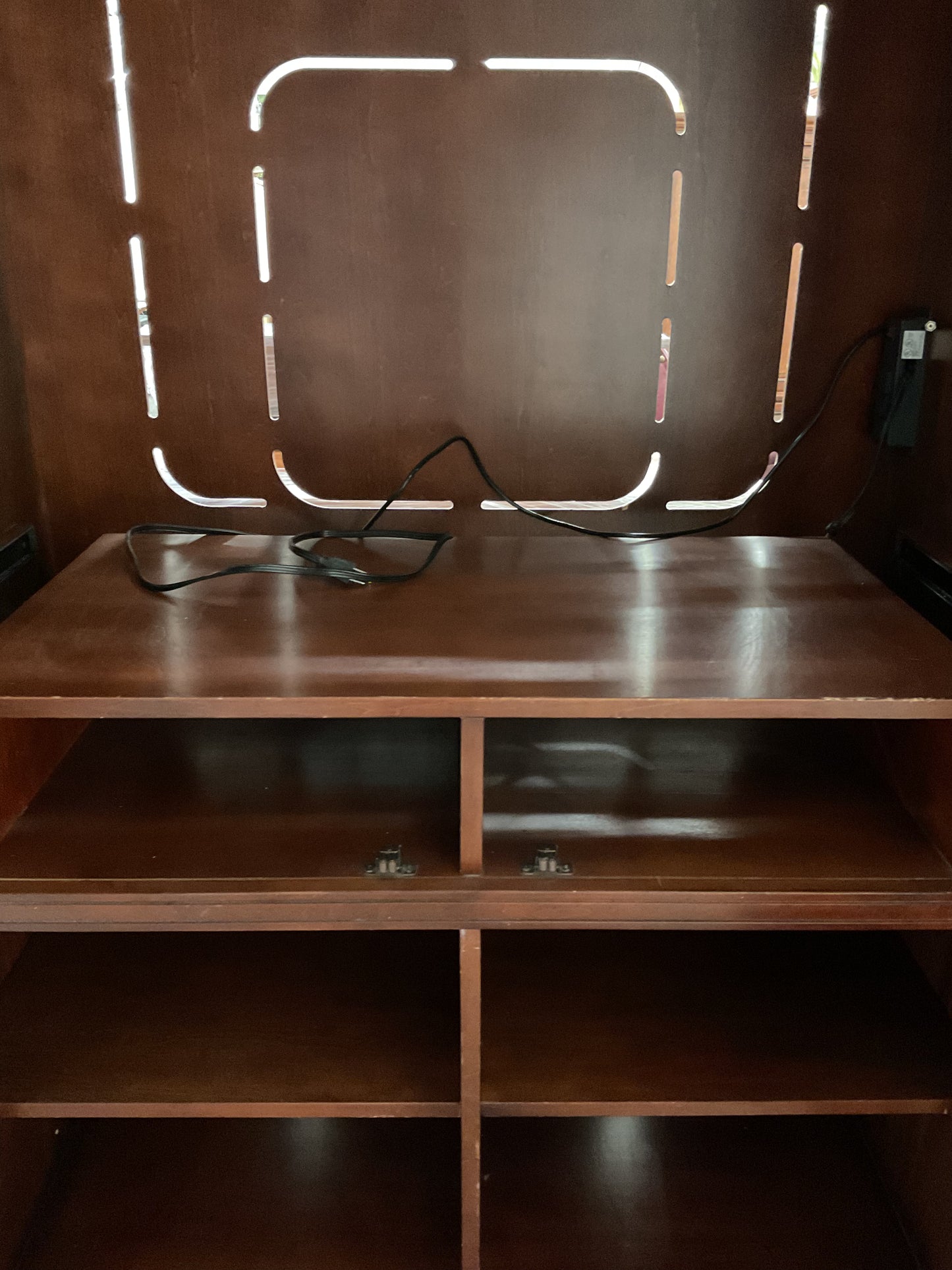 Tall Brown Media Console