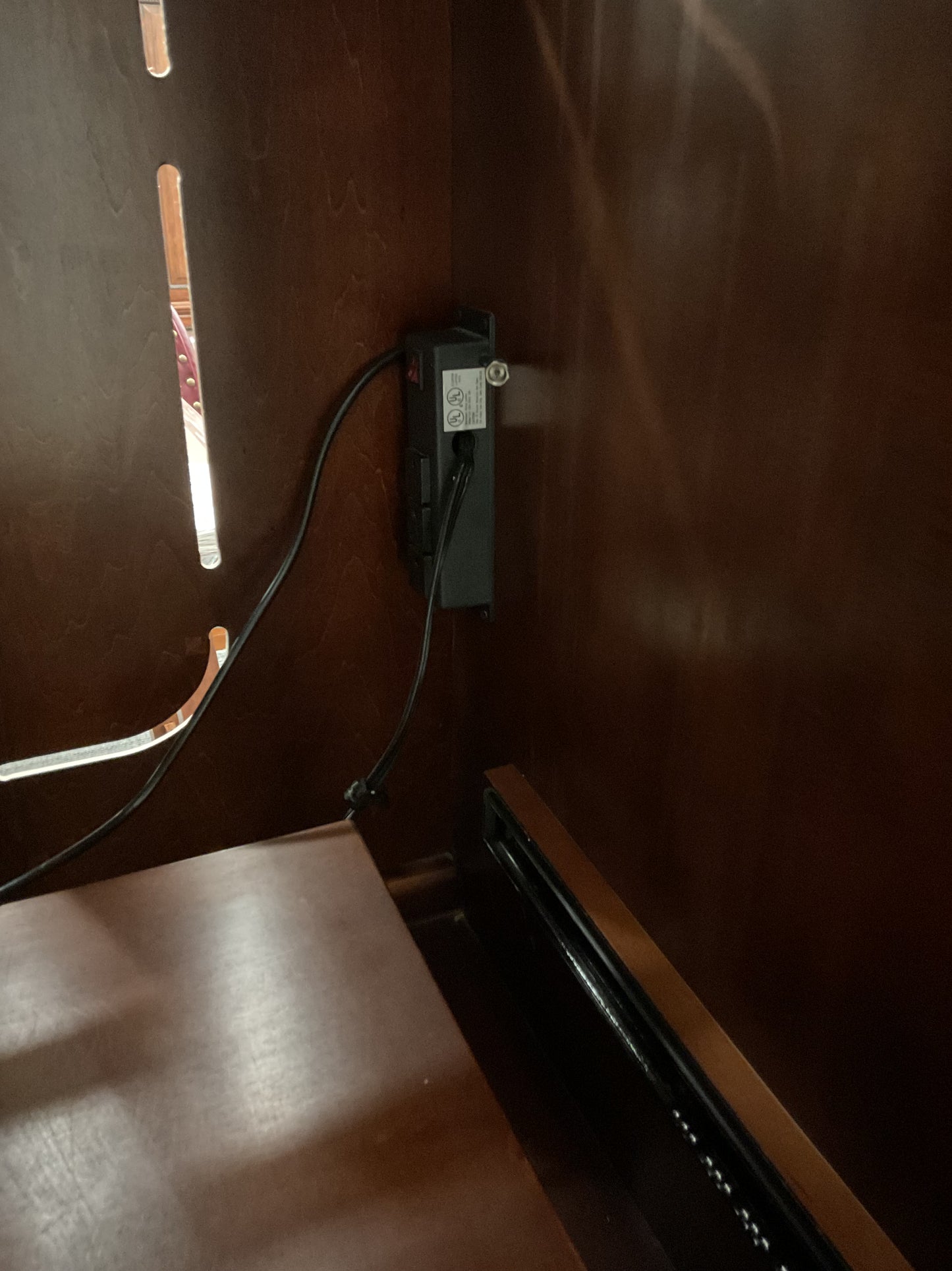 Tall Brown Media Console
