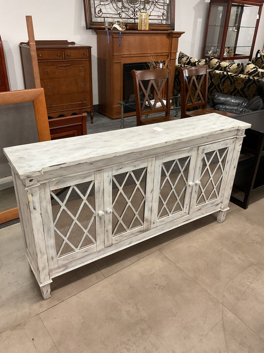 Brushed White Credenza